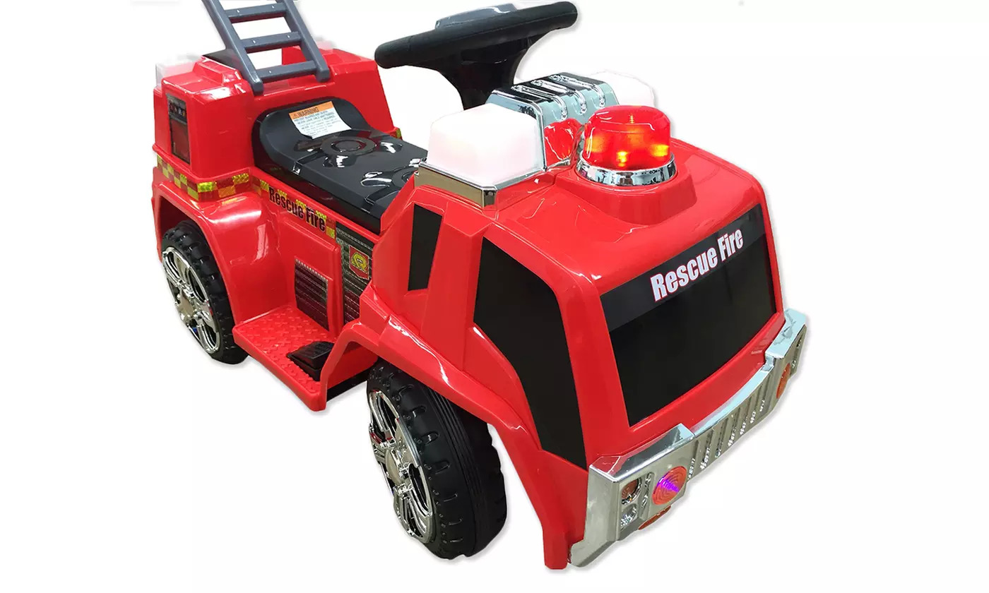 Kids' Ride-On Red Fire Truck - Primary Image