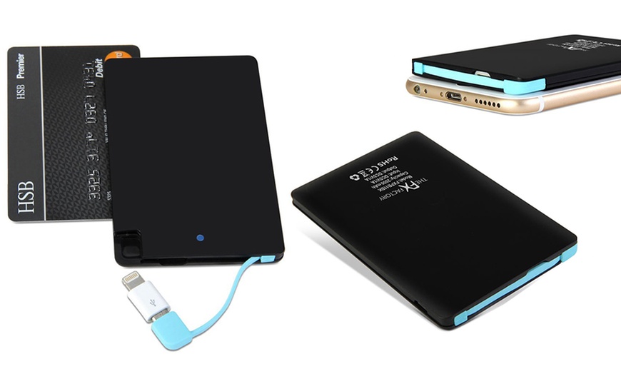 Image 9: Credit Card Power Bank 2000mAh