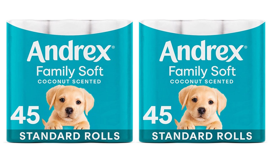 Image 2: 45 or 90 Andrex Coconut Fresh Two-Ply Toilet Tissue Paper