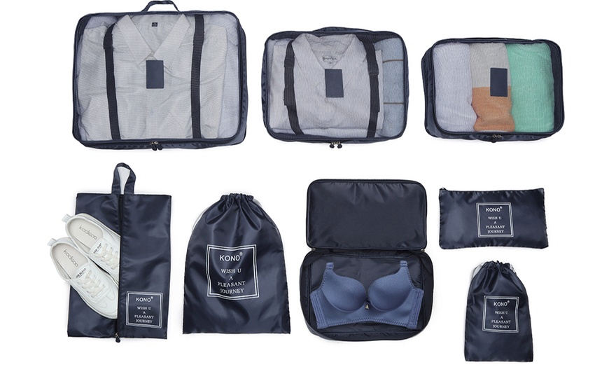 Image 9: Eight-Piece Travel Luggage Organiser Bag Set