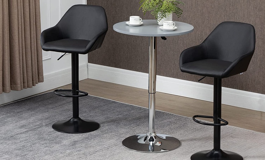 Image 22: HomCom Twin Set of Bar Stools