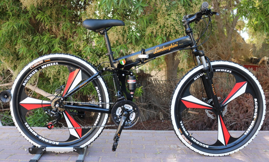 Image 2: Folding 26" Mountain Bicycle