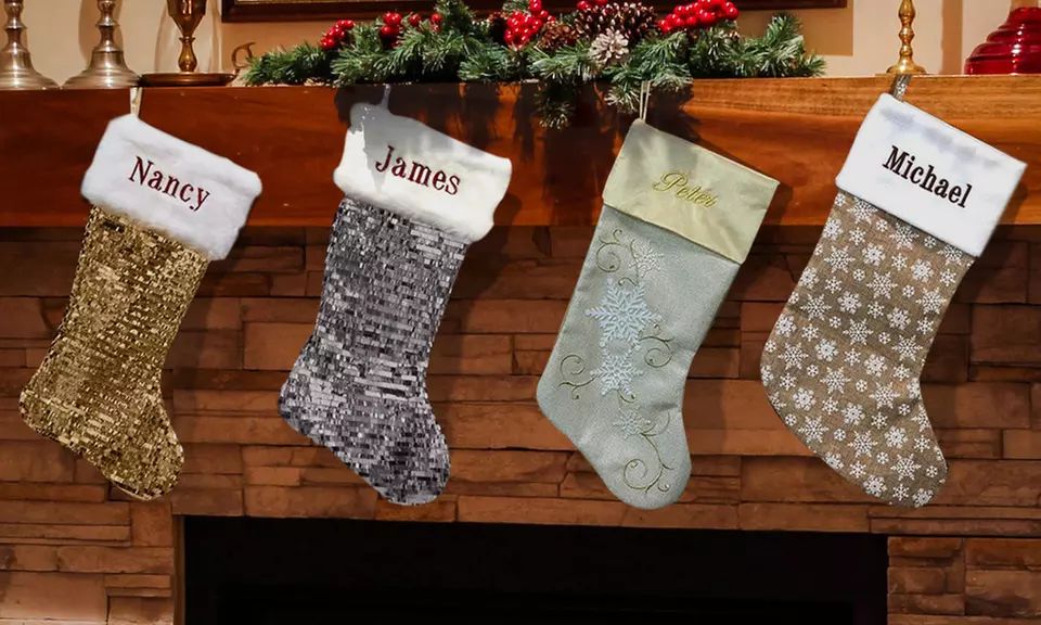 Personalized Sequin Stocking with Fur Cuff from GiftsForYouNow.com (Up to 54% Off) - Primary Image
