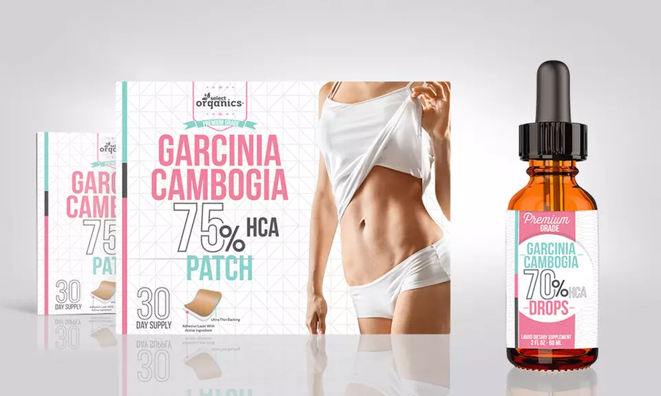 Select Organics Garcinia-Cambogia Weight-Loss Patches (30-Day Supply) with Free Garcinia Drops - Primary Image