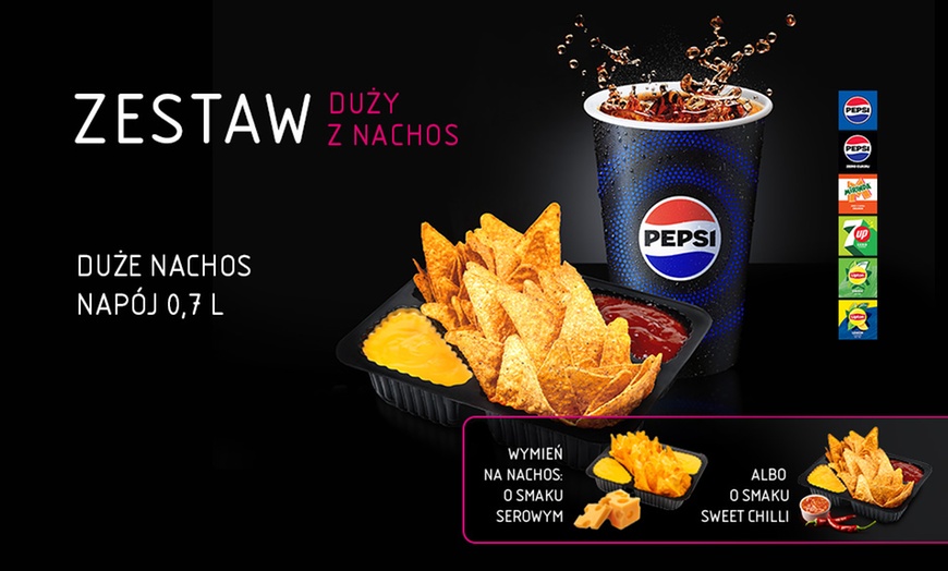 Image 4: Zestawy barowe: napój z popcornem lub nachosami dla 1 lub 2 osób