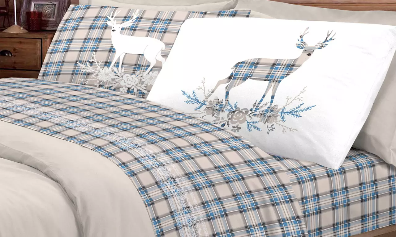 Completi Lenzuola Flanella Fantasie Invernali, Natalizie