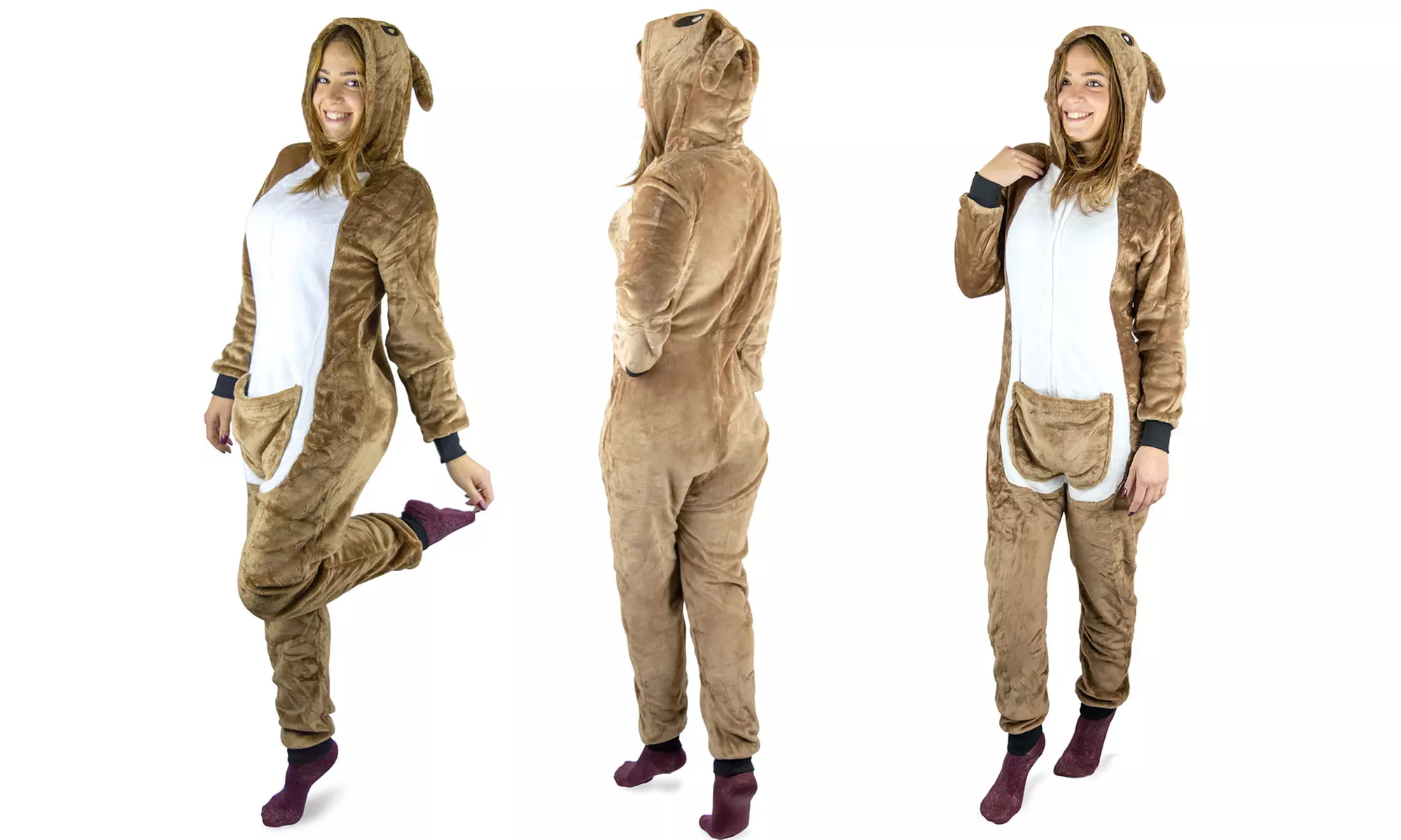 Pyjama polaire combi avec cosplay animal - Second Medium