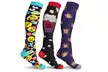 DCF Pop Print Knee-High Compression Sock Collection (3- or 6-Pack) - Second Medium
