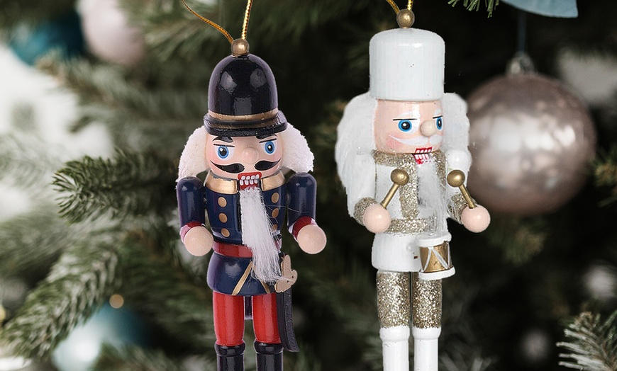 Image 2: Set of Three Nutcracker Tree Ornaments