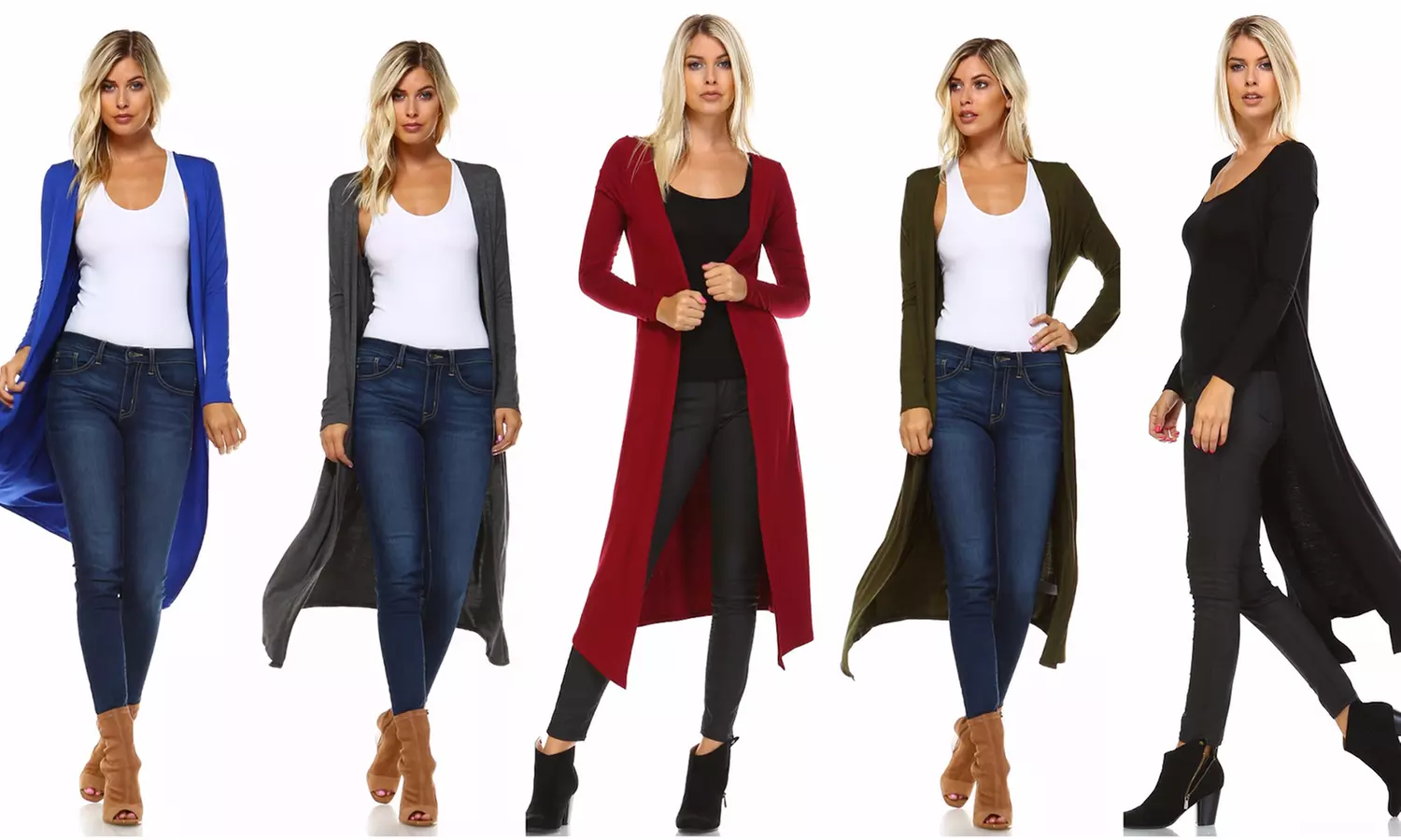 Isaac Liev Extra Long Lightweight Flyaway Cardigan Duster - Primary Image
