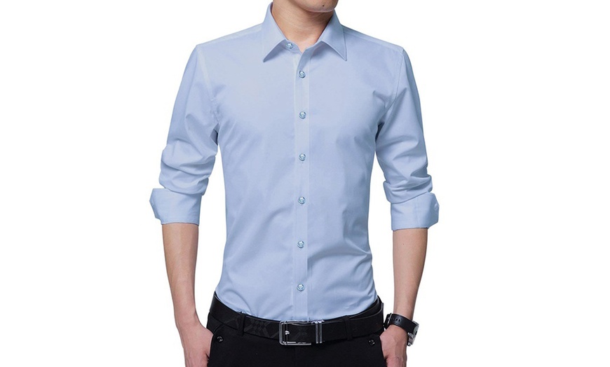 Image 4: Camicia da uomo in cotone slim fit