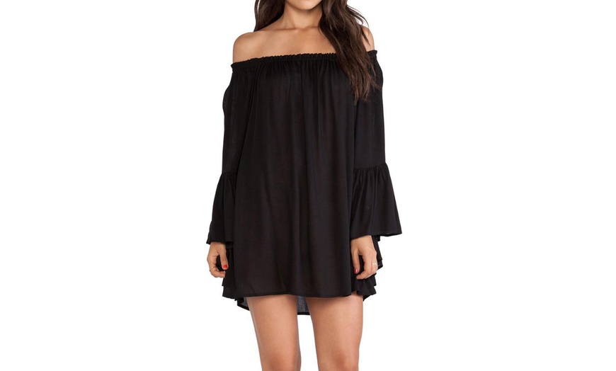 Image 3: Trumpet Off-Shoulder Dress