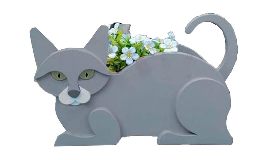 Image 9: Cat-Shaped Flower Pot Planter