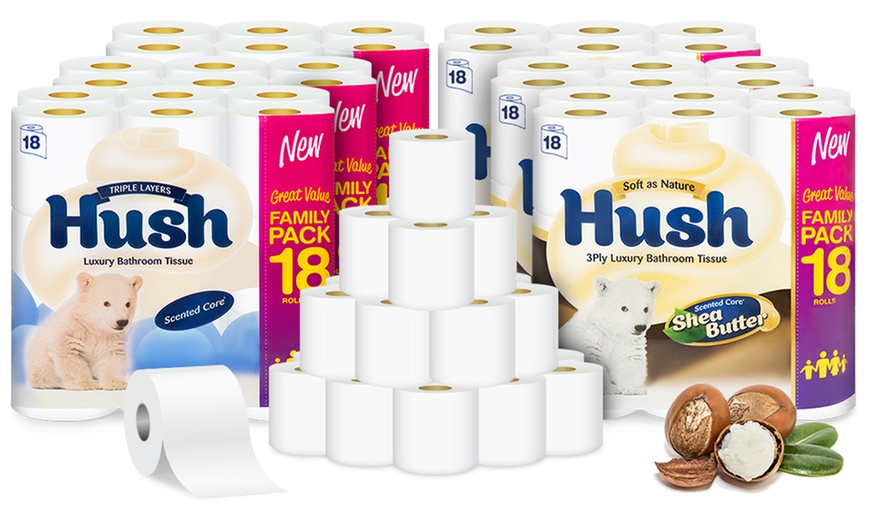 Image 1: 54 Hush Three-Ply Toilet Rolls
