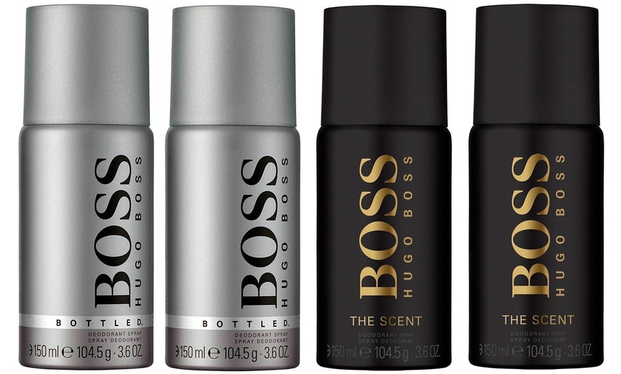 Image 1: Hugo Boss Men's Deodorant Spray 150ml Two-Pack