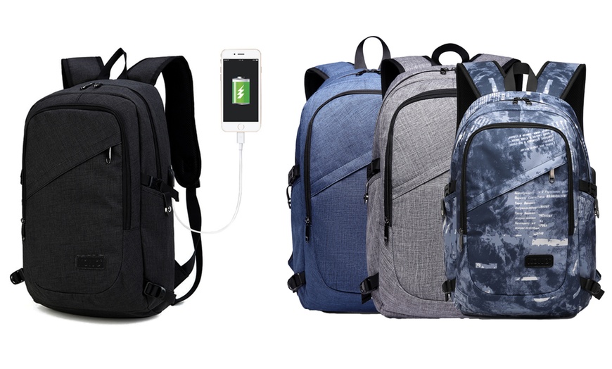 Image 1: Kono Rucksack mit USB-Ladeanschluss