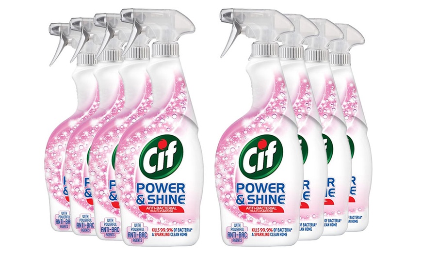 Image 3: 6, 8 or 10 CIF Power and Shine Antibacterial Multi-Purpose Spray 700ml