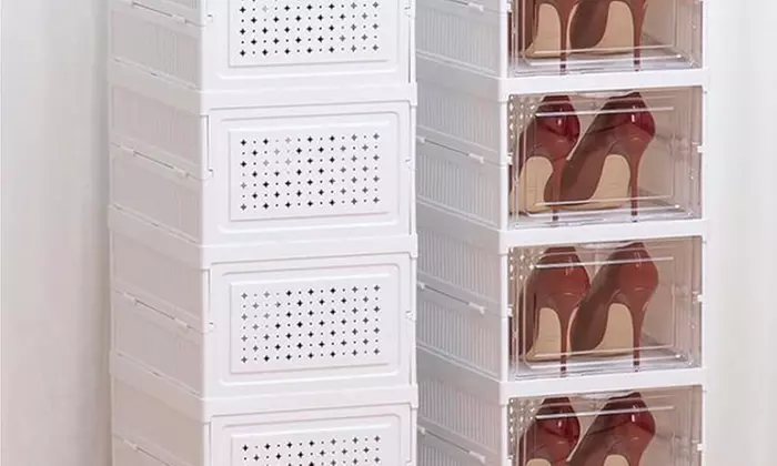 6 stapelbare Schuhboxen