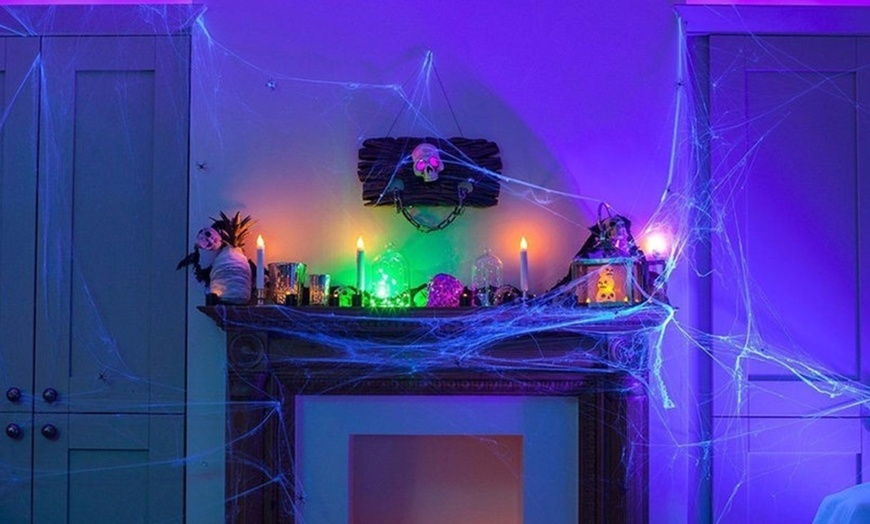 Image 2: Halloween Spider Webs with 10 Mini Spiders