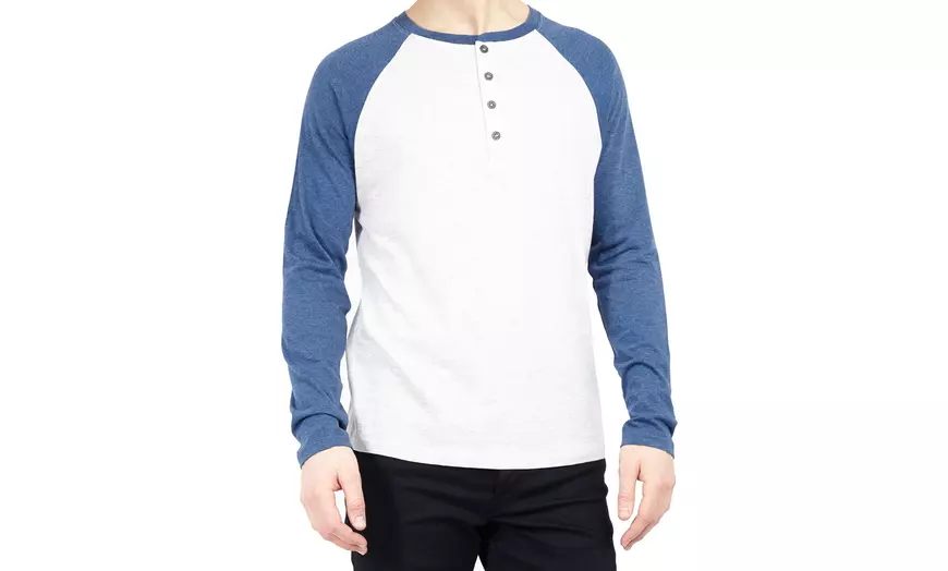 Image 4: Heren raglan top met ronde hals