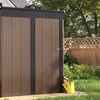 Image 1: Heavy-Duty Lockable Metal Garden Shed with Sloped Roof