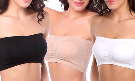 Set di 3 reggiseni comfort a fascia, disponibili in 4 taglie