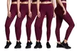 Pack 3 ou 5 leggings thermiques bordeaux - Second Medium