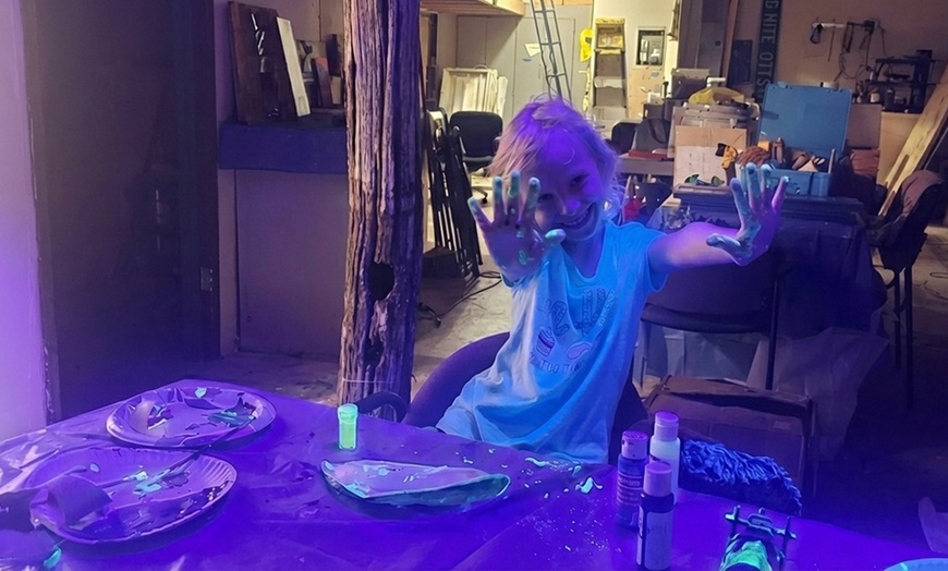 Image 6: Glow Together- Glow In The Dark SIP N Paint Class