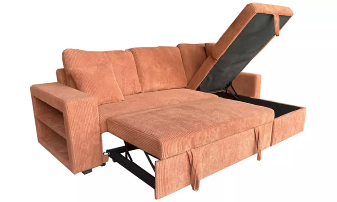 Canapé d'angle convertible Kocoon "San Diego" 4 places avec coffre