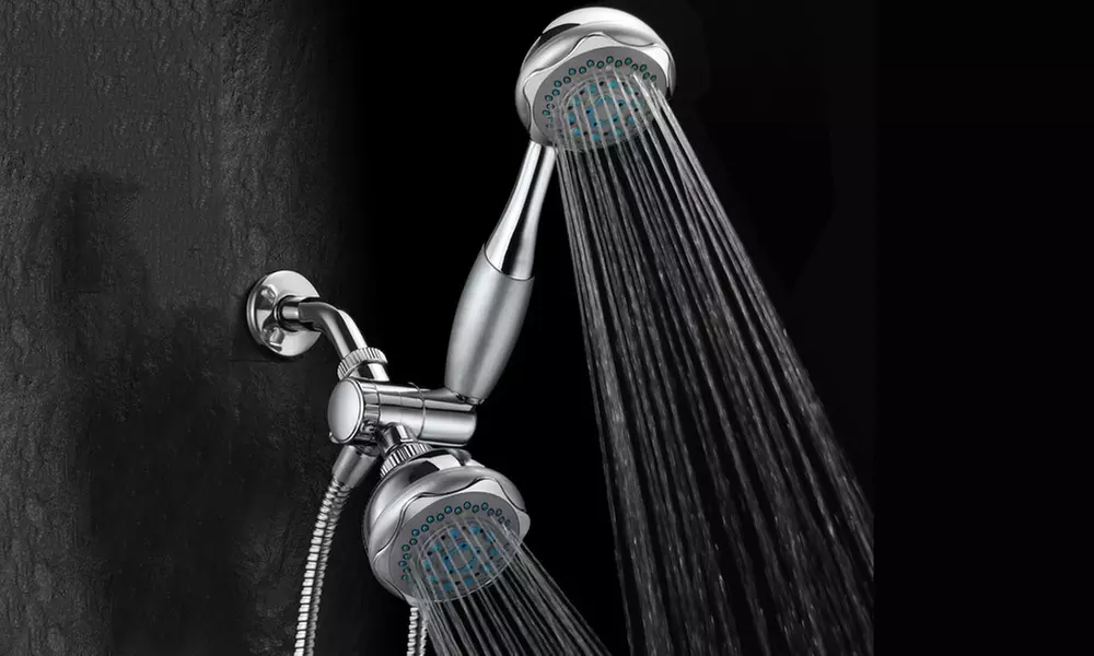 Hydroluxe 24-Setting 3-Way Hand-Held and Traditional Combination Showerhead - Primary Image