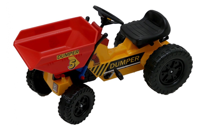 Image 1: Children's Pedal Ride-On Tractor