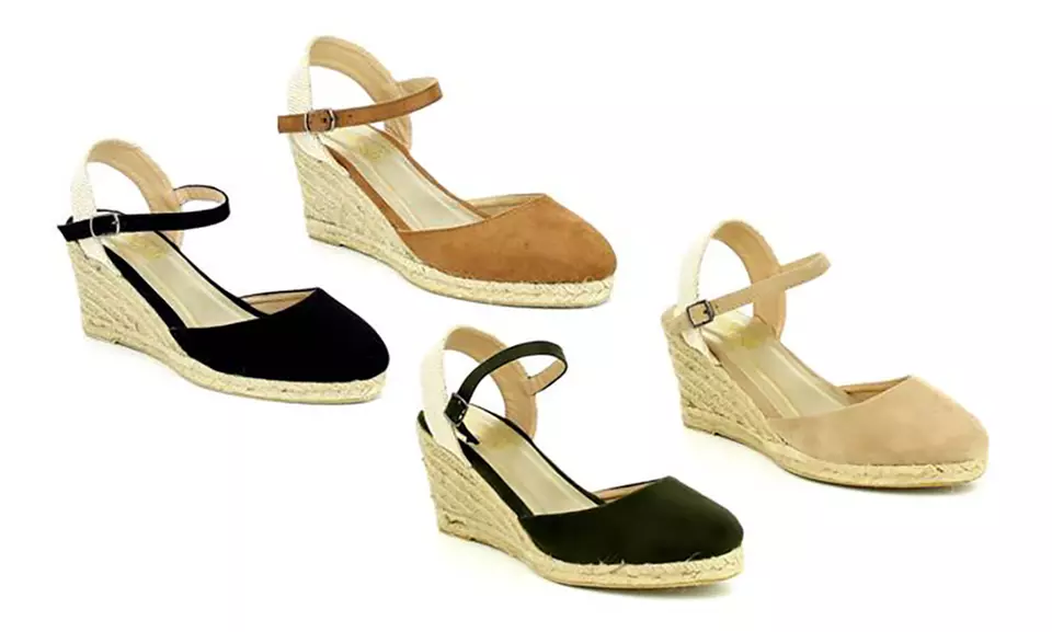 Mata Women's Espadrille Open Peep Toe Wedge Sandals - Primary Image
