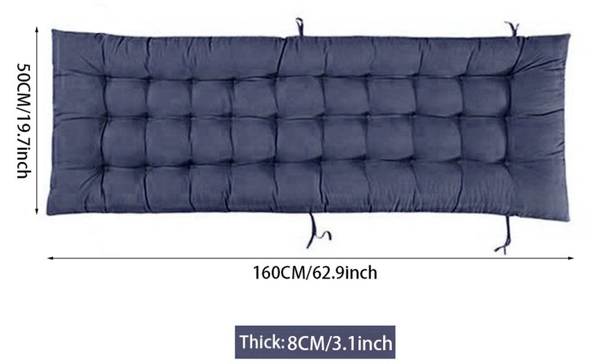 Image 14: Sun Lounger Cushion for Garden and Patio