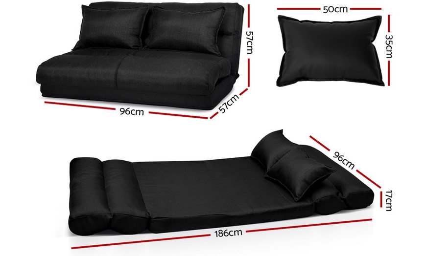 Image 59: Adjustable Folding Futon Lounge