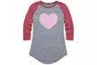 Instant Message Women's Hearts and Love Raglan T-Shirt - Second Medium