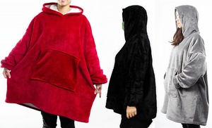 Oversized Sherpa Hoodie Blanket 