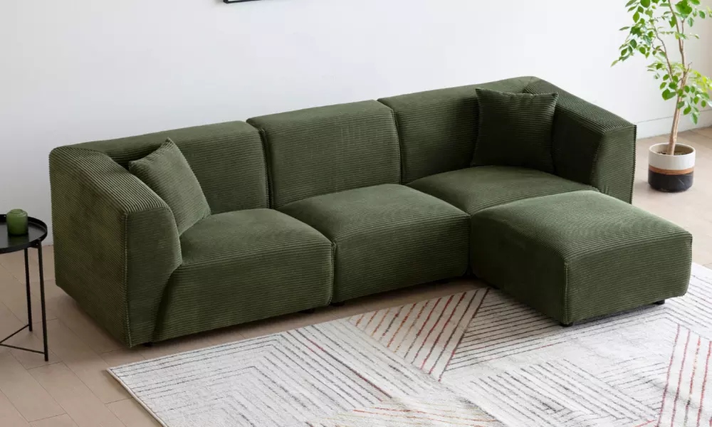 Canapé modulable Kocoon 3 places avec son pouf