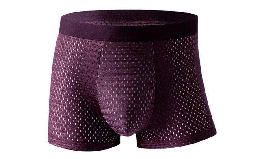 Image 6: Four-Piece Ice Mesh Soft Breathable Boxers for Men