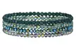 1x oder 2x 4-tlg. Kristallarmband in Grün oder Blau - Second Medium
