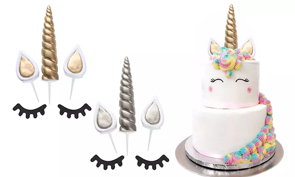 1 ou 2 sets de décoration de gâteau Licorne - Primary Image