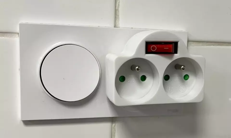 Set van 2 of 4 stekkerdozen met schakelaar