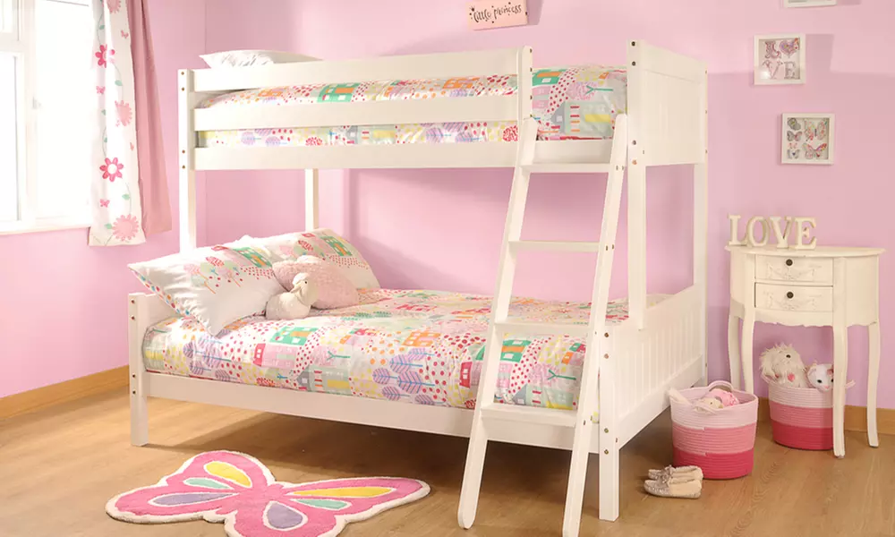 Triple Bunk Bed with Optional Mattresses