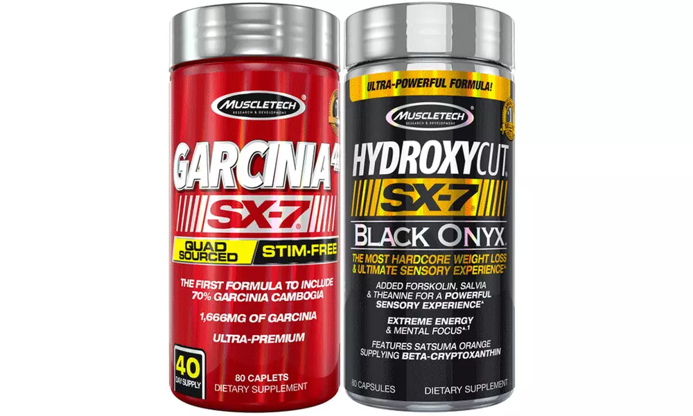 MuscleTech Hydroxycut SX-7 Black Onyx and Garcinia 4X SX-7 Dietary Supplement Set (160-Count) - Primary Image