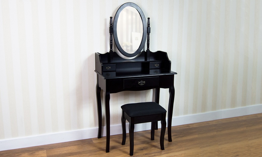 Image 7: Dressing Table with Stool Set