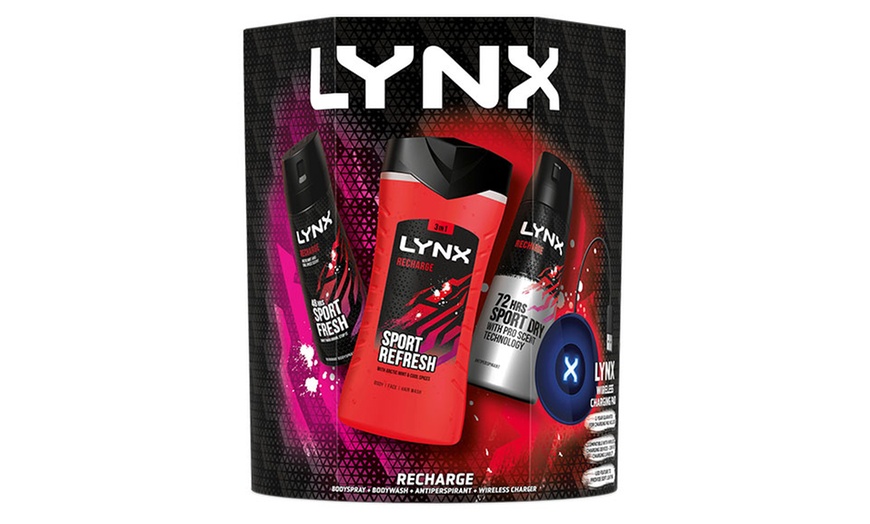 Image 2: Up to Four Lynx Recharge Three-Piece Gift Sets with Charging Pad