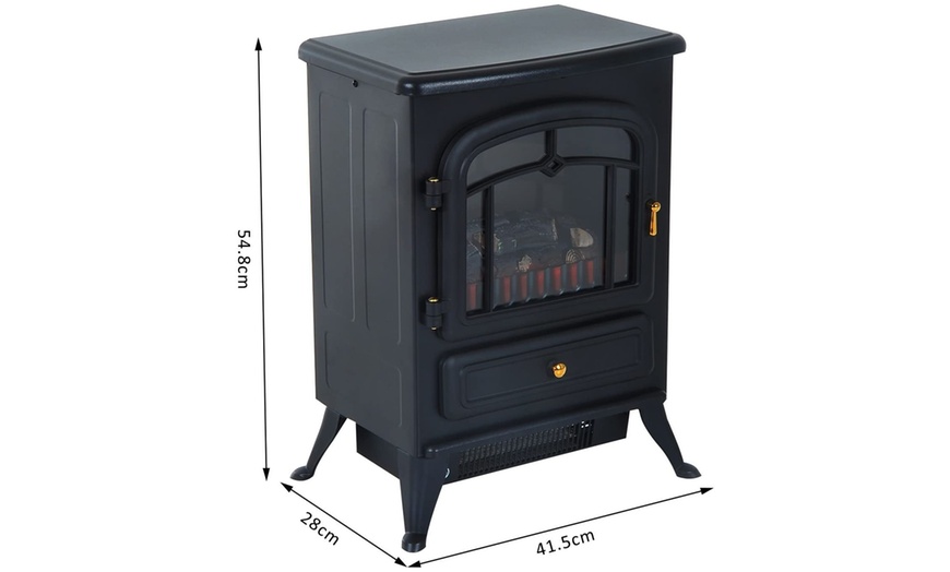 Image 11: HomCom Indoor Fireplace Heater