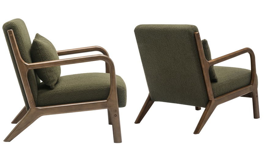 Image 8: Fauteuil lounge ZACH, design scandinave et touche vintage