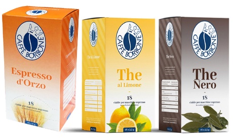 Fino a 216 cialde Borbone, compatibili ESE 44 mm, di caffè d'orzo, tè nero o al limone