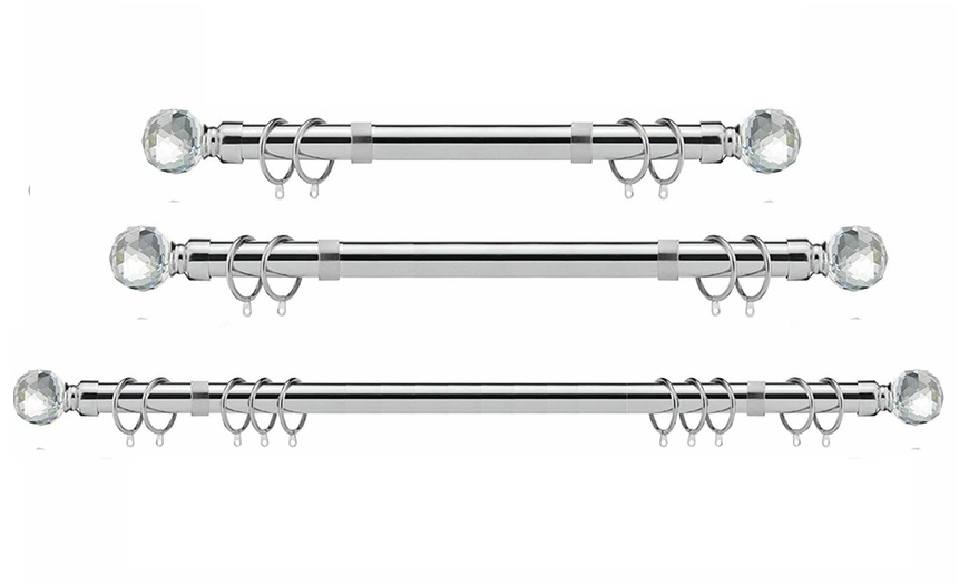 Image 25: Extendable Curtain Pole Set