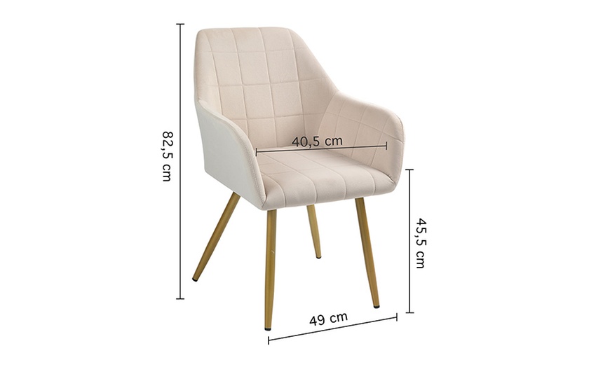 Image 25: Fauteuil "Odette" avec pieds en métal